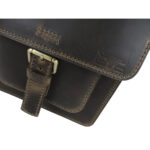 B&A férfi bőr oldaltáska állítható hosszúfogóval oldal és cipzáras zsebbel 28*26 cm - Image 3