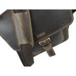 B&A férfi bőr oldaltáska állítható hosszúfogóval oldal és cipzáras zsebbel 28*26 cm - Image 8